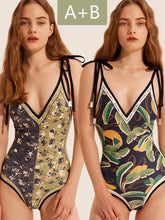 Load image into Gallery viewer, Womens / Teen Girls - Reversible One Piece Push Up High Cut Swimwear - Bodysuit Bathing Suit
