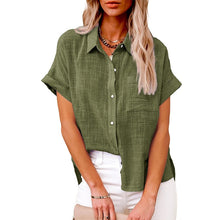 Load image into Gallery viewer, Womens - Button Loose Long Sleeve Oversized Shirt - Autumn Blouses
