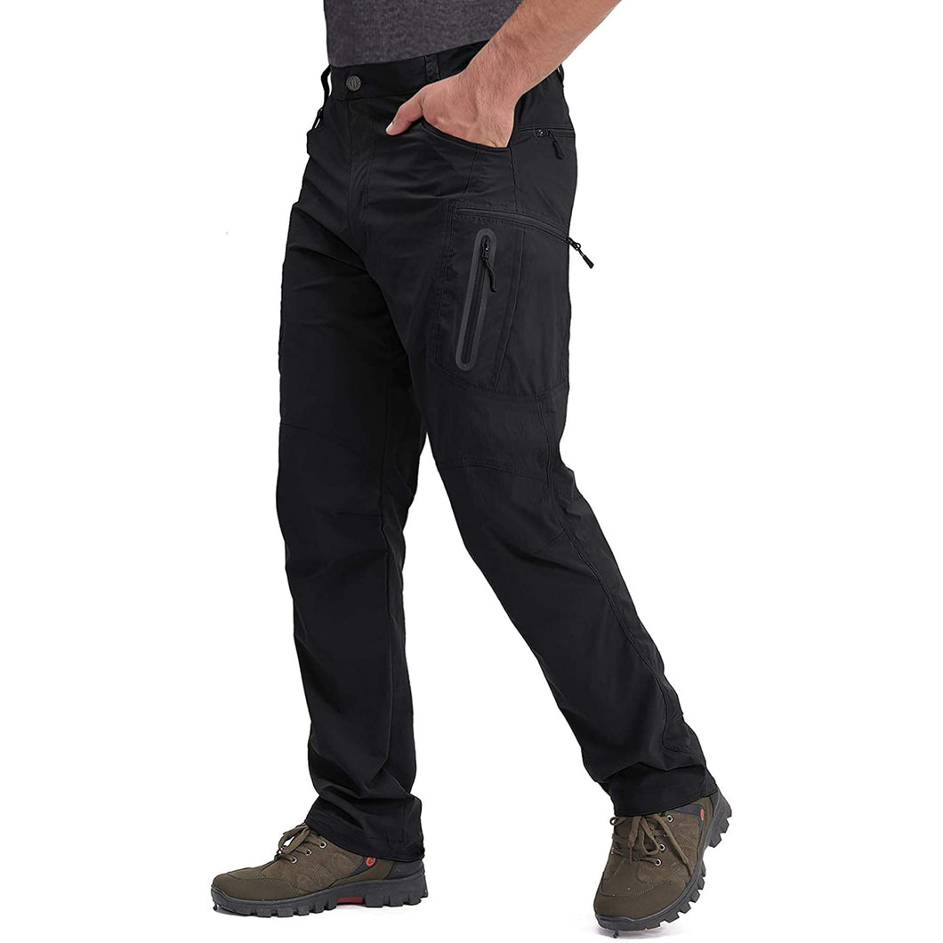 TACVASEN Summer Lightweight Trousers Mens Tactical Fishing Pants Outdoor Hiking Nylon Quick Dry Cargo Pants Casual Work Trousers