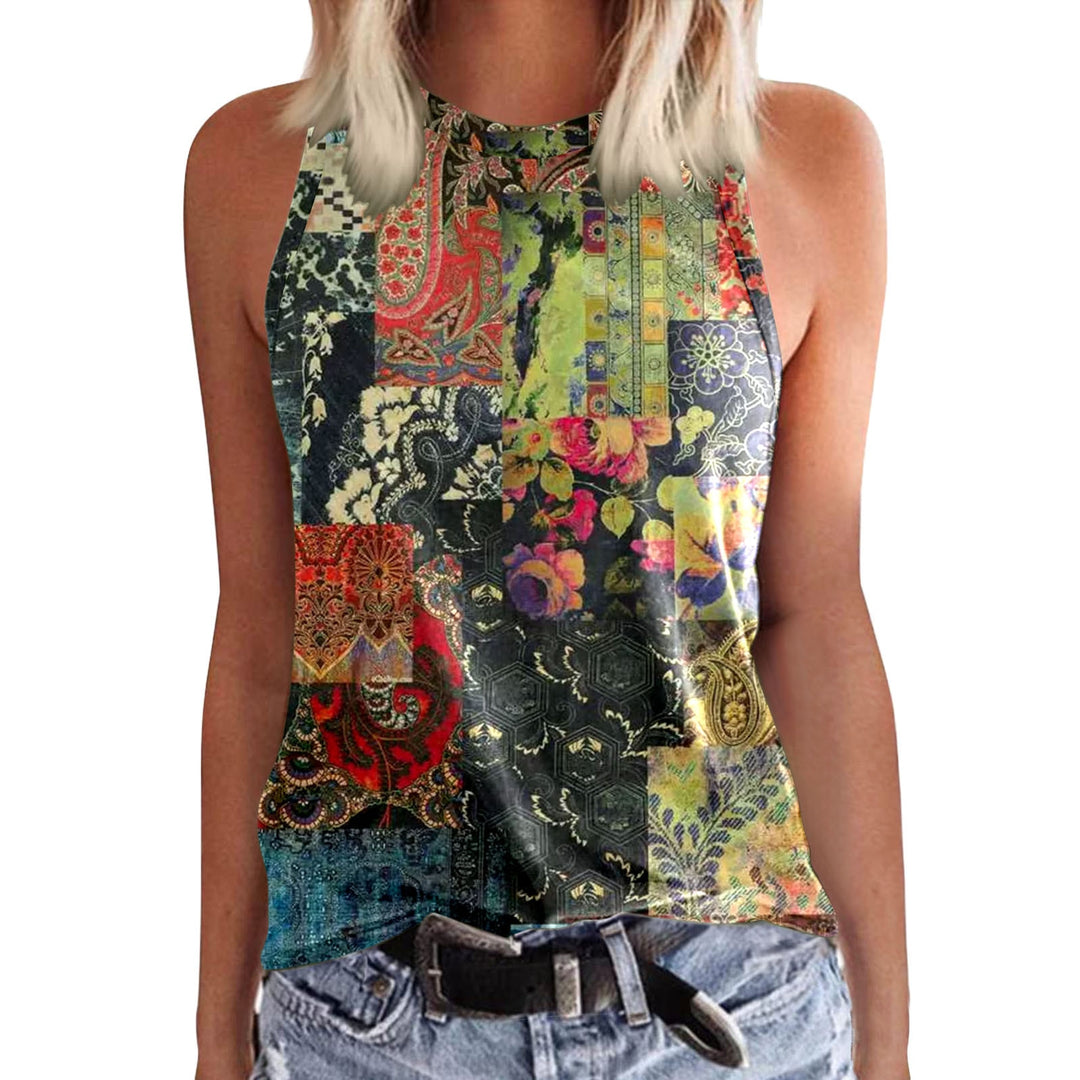 Womens - Stitching Tank Tops Streetwear Sleeveless Vest  Oversized Off Shoulder Camisole