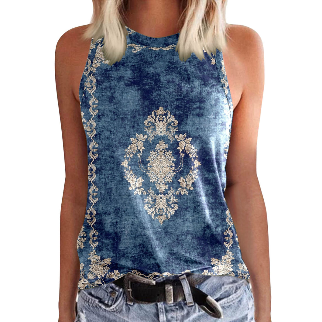 Womens - Stitching Tank Tops Streetwear Sleeveless Vest  Oversized Off Shoulder Camisole