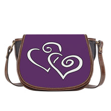 Load image into Gallery viewer, Ti Amo I love you - Exclusive Brand - Bossanova 2 - Double White Heart - Saddle Bag
