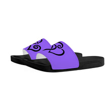 Load image into Gallery viewer, Ti Amo I love you - Exclusive Brand - Heliotrope 3 - Double Black Heart - Slide Sandals - Black Soles
