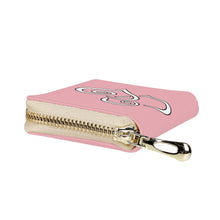 Load image into Gallery viewer, Ti Amo I love you - Exclusive Brand - Mandys Pink - Double White Heart - PU Leather - PU Leather - Zipper Card Holder
