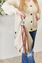 Load image into Gallery viewer, SHOMICO Fringe Detail Contrast Handbag Ti Amo I love you
