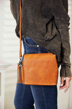 Load image into Gallery viewer, SHOMICO PU Leather Crossbody Bag with Tassel Ti Amo I love you
