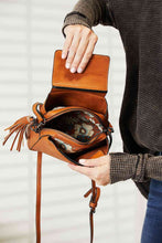 Load image into Gallery viewer, SHOMICO PU Leather Crossbody Bag with Tassel Ti Amo I love you
