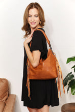 Load image into Gallery viewer, SHOMICO PU Leather Fringe Detail Shoulder Bag Ti Amo I love you
