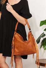 Load image into Gallery viewer, SHOMICO PU Leather Fringe Detail Shoulder Bag Ti Amo I love you
