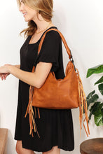 Load image into Gallery viewer, SHOMICO PU Leather Fringe Detail Shoulder Bag Ti Amo I love you
