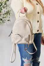 Load image into Gallery viewer, SHOMICO PU Leather Woven Backpack Ti Amo I love you
