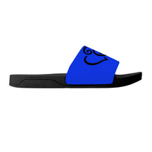 Load image into Gallery viewer, Ti Amo I love you - Exclusive Brand -  Blue Blue Eyes - Double Black Heart -  Slide Sandals - Black Soles
