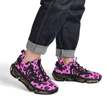 Load image into Gallery viewer, Ti Amo I love you - Exclusive Brand - Womens - Persian Pink with Cerise Leopard Spots -  Air Max React Sneakers - Black Soles
