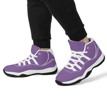 Load image into Gallery viewer, Ti Amo I love you - Exclusive Brand - Dusty Purple - Skeleton Hands with Heart - High Top Air Retro Sneakers - White Laces
