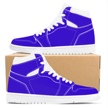 Load image into Gallery viewer, Ti Amo I love you - Exclusive Brand - Violet Blue - High Top Synthetic Leather Sneakers
