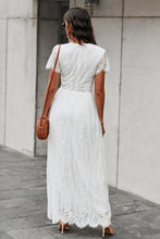 Load image into Gallery viewer, Scalloped Trim Lace Plunge Dress Ti Amo I love you
