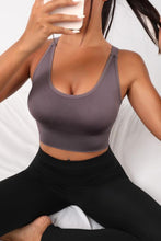 Load image into Gallery viewer, Scoop Neck Long Active Bra - Sizes S-L Ti Amo I love you
