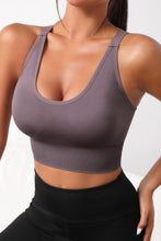 Load image into Gallery viewer, Scoop Neck Long Active Bra - Sizes S-L Ti Amo I love you
