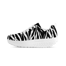 Load image into Gallery viewer, Ti Amo I love you - Exclusive Brand - Zebra - Black &amp; White - Zebra - Women&#39;s Mesh Heightening Shaking Shoe
