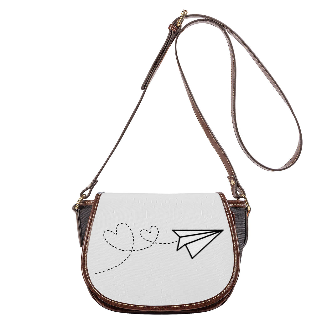 Ti Amo I love you - Exclusive Brand - Concrete - Paper Airplane - Saddle Bag