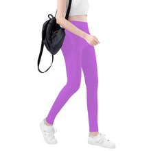 Load image into Gallery viewer, Ti Amo I love you - Exclusive Brand - Lavender - White Daisy - Yoga Leggings - Sizes XS-3XL
