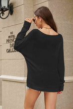 Load image into Gallery viewer, Sequin Graphic Dolman Sleeve Knit Top Ti Amo I love you
