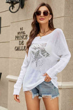 Load image into Gallery viewer, Sequin Graphic Dolman Sleeve Knit Top Ti Amo I love you
