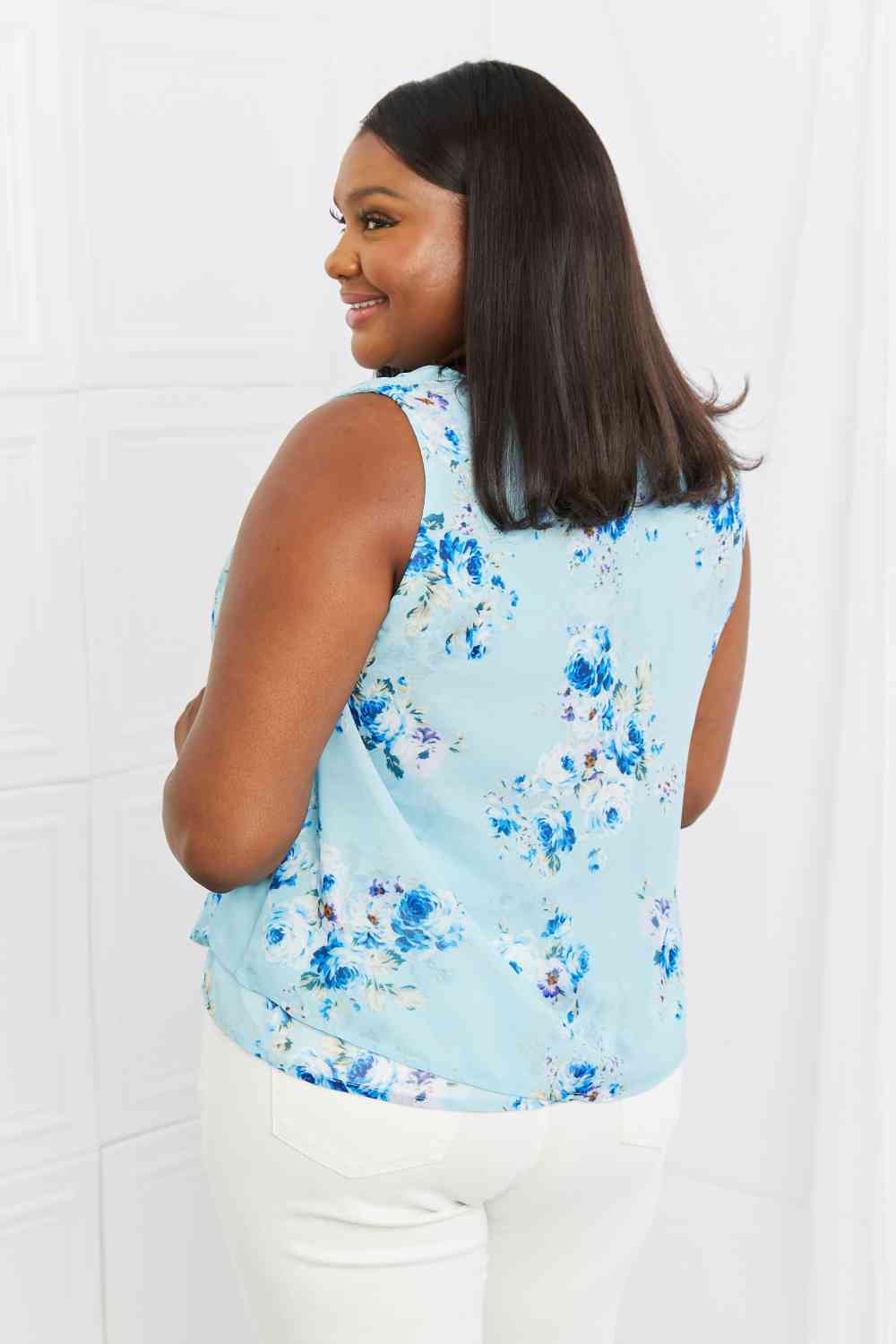 Sew In Love Off To Brunch Full Size Floral Tank Top Ti Amo I love you