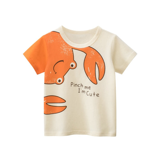 Toddler / Kids - Boys - Short Sleeve T-shirt Cotton Tops  -Tee Shirts