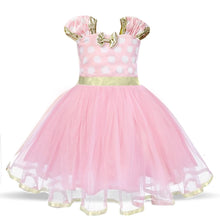 Load image into Gallery viewer, Toddler / Kids - Girls - Flower Puff Sleeve Birthday Party Wedding Fairy Princess Dress
