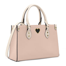 Load image into Gallery viewer, Ti Amo I love you - Exclusive Brand - Tea Rose 2 - Luxury Womens PU Tote Bag - Cream Straps
