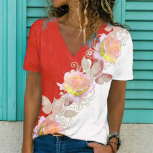 Load image into Gallery viewer, Short Sleeve Printed Tee Ladies T Shirt Oversized Top Ti Amo I love you
