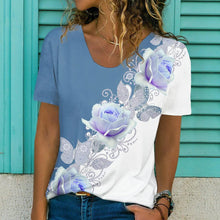 Load image into Gallery viewer, Short Sleeve Printed Tee Ladies T Shirt Oversized Top Ti Amo I love you
