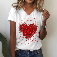 Load image into Gallery viewer, Short Sleeve Printed Tee Ladies T Shirt Oversized Top Ti Amo I love you
