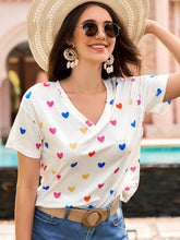 Load image into Gallery viewer, Short Sleeve Printed Tee Ladies T Shirt Oversized Top Ti Amo I love you
