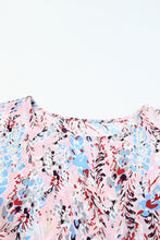 Load image into Gallery viewer, Short Sleeves Floral Print Tiered Ruffled Dress Ti Amo I love you
