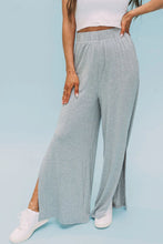 Load image into Gallery viewer, Side Slits Wide Leg High Waist Pants Ti Amo I love you
