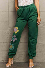 Load image into Gallery viewer, Simply Love - Everglade - Full Size Drawstring Daisy Flower Graphic Long Sweatpants Ti Amo I love you
