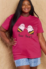 Load image into Gallery viewer, Simply Love Full Size BOO BEES Graphic Cotton T-Shirt Ti Amo I love you
