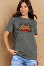 Load image into Gallery viewer, Simply Love Full Size BOOK LOVER Graphic Cotton Tee Ti Amo I love you
