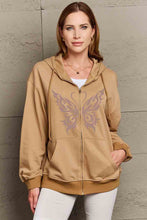 Load image into Gallery viewer, Simply Love Full Size Butterfly Graphic Hoodie Ti Amo I love you
