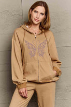 Load image into Gallery viewer, Simply Love Full Size Butterfly Graphic Hoodie Ti Amo I love you
