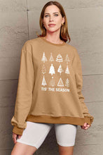 Load image into Gallery viewer, Simply Love Full Size Christmas Tree Graphic Sweatshirt Ti Amo I love you
