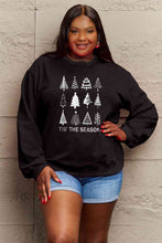 Load image into Gallery viewer, Simply Love Full Size Christmas Tree Graphic Sweatshirt Ti Amo I love you
