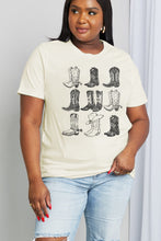 Load image into Gallery viewer, Simply Love Full Size Cowboy Boots Graphic Cotton Tee Ti Amo I love you
