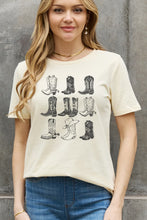 Load image into Gallery viewer, Simply Love Full Size Cowboy Boots Graphic Cotton Tee Ti Amo I love you
