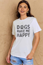 Load image into Gallery viewer, Simply Love Full Size DOGS MAKE ME HAPPY Graphic Cotton T-Shirt Ti Amo I love you
