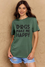 Load image into Gallery viewer, Simply Love Full Size DOGS MAKE ME HAPPY Graphic Cotton T-Shirt Ti Amo I love you
