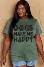 Load image into Gallery viewer, Simply Love Full Size DOGS MAKE ME HAPPY Graphic Cotton T-Shirt Ti Amo I love you
