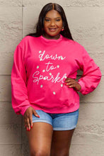 Load image into Gallery viewer, Simply Love Full Size DOWN TO SPARKLE Graphic Long Sleeve Sweatshirt Ti Amo I love you
